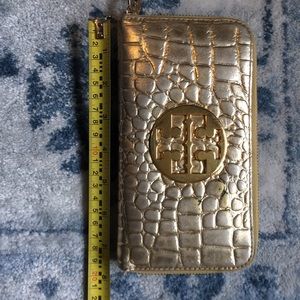 Authentic Gold Tory Burch Wallet